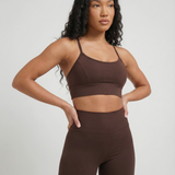 Top Daily Alça Fina Marrom