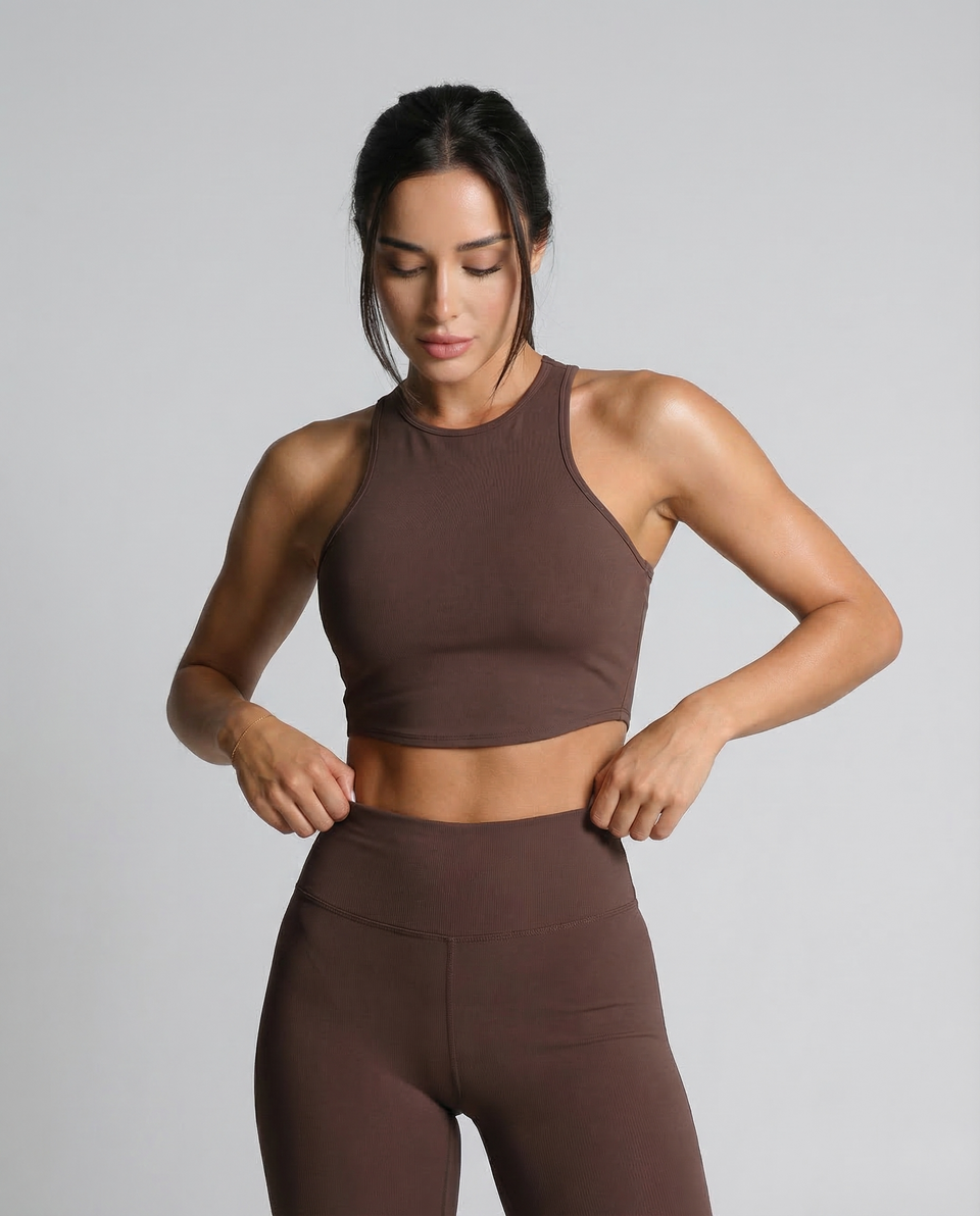 Cropped Nadador Daily Marrom