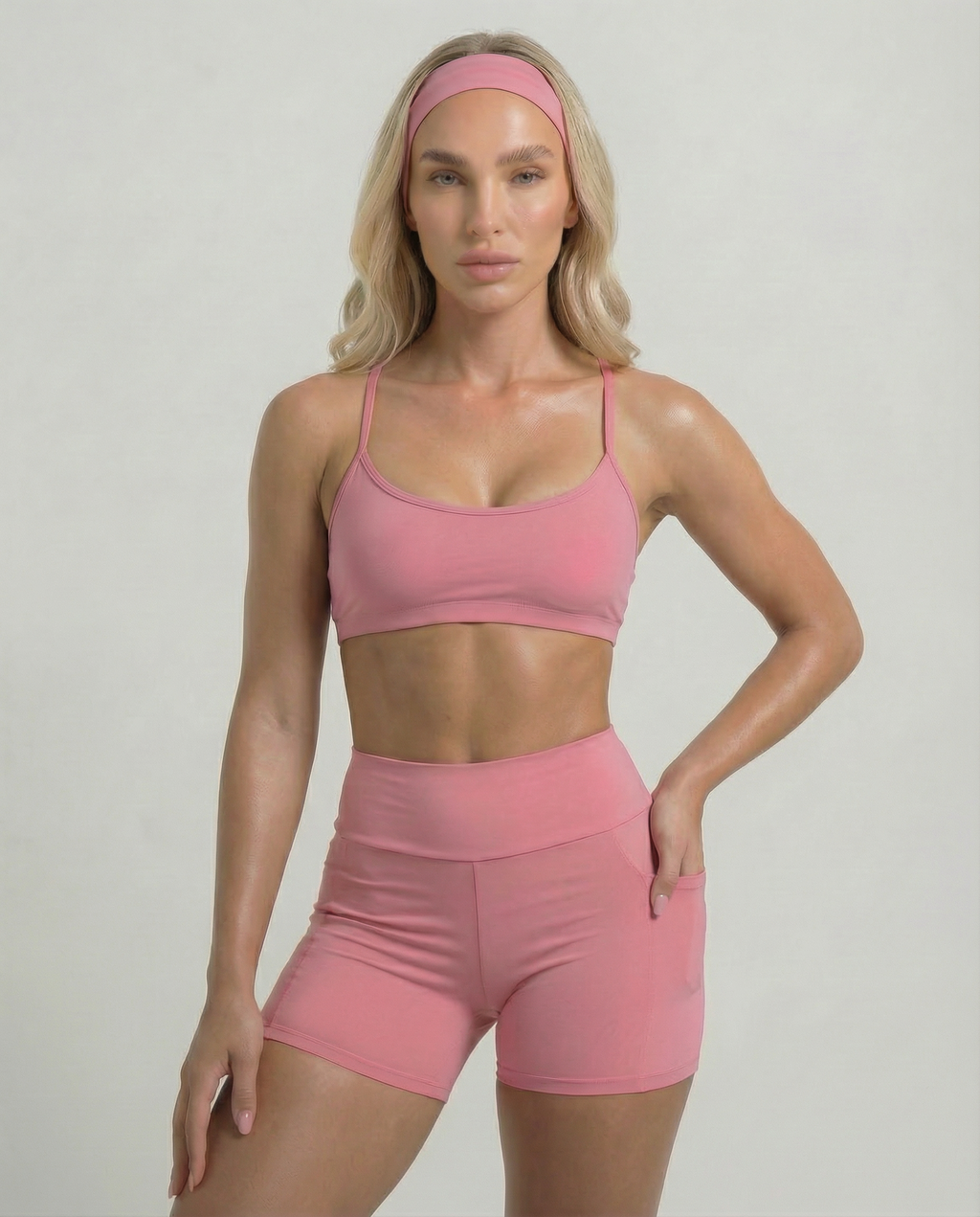 Short Daily Com Bolso Rosa